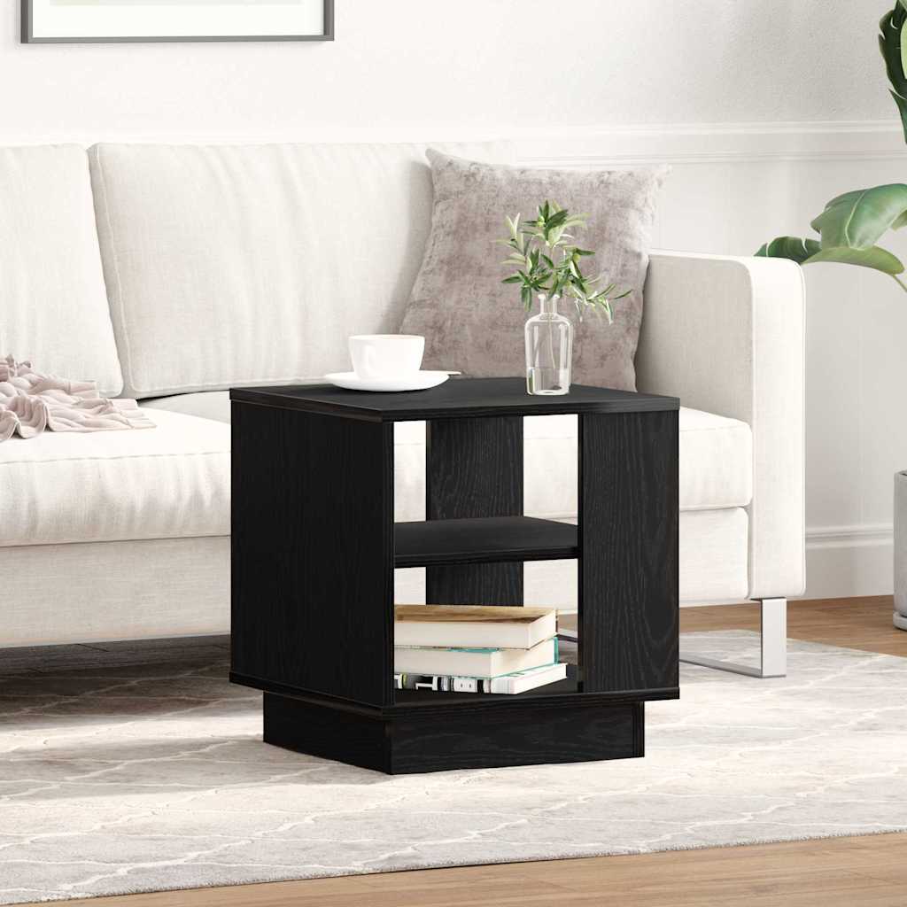 Couchtisch Schwarz Eichen-Optik 40 x 40 x 43 cm Holzwerkstoff