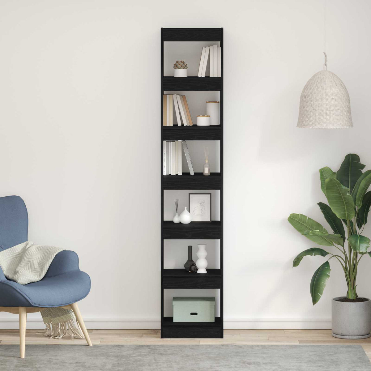 Bücherregal 6 Ebenen 40 x 30 x 198 cm Holzwerkstoff