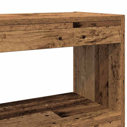 Bücherregal 2 Ebenen 100 x 30 x 72 cm Holzwerkstoff Altholz