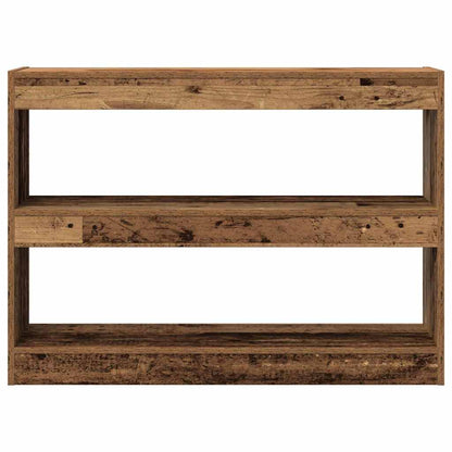 Bücherregal 2 Ebenen 100 x 30 x 72 cm Holzwerkstoff Altholz