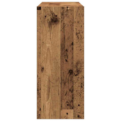 Bücherregal 2 Ebenen 100 x 30 x 72 cm Holzwerkstoff Altholz