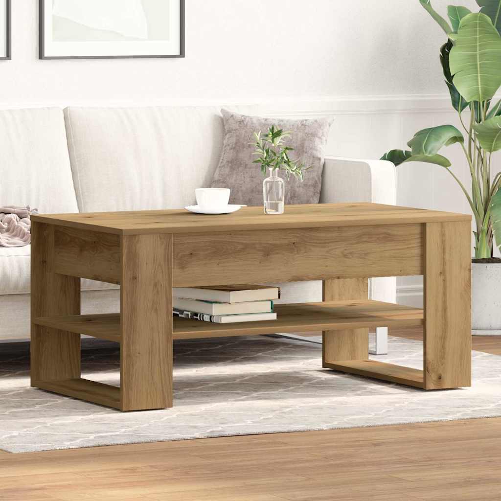 Couchtisch Eiche handwerklich 102 x 55 x 45 cm Holzwerkstoff