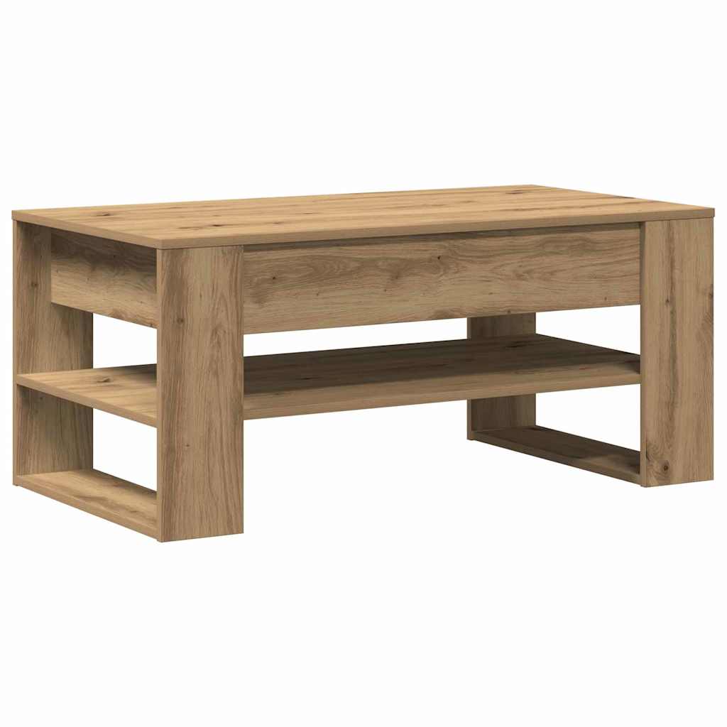 Couchtisch Eiche handwerklich 102 x 55 x 45 cm Holzwerkstoff