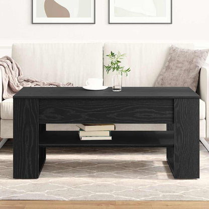 Couchtisch Schwarz Eichen-Optik 102 x 55 x 45 cm Holzwerkstoff