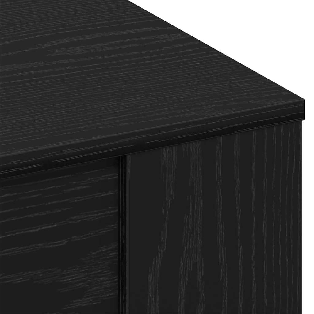 Couchtisch Schwarz Eichen-Optik 55,5 x 55 x 45 cm Holzwerkstoff