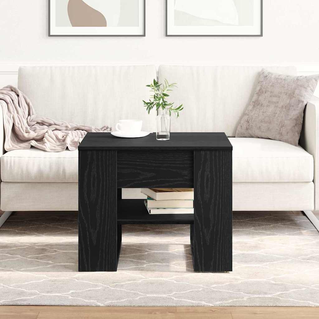 Couchtisch Schwarz Eichen-Optik 55,5 x 55 x 45 cm Holzwerkstoff