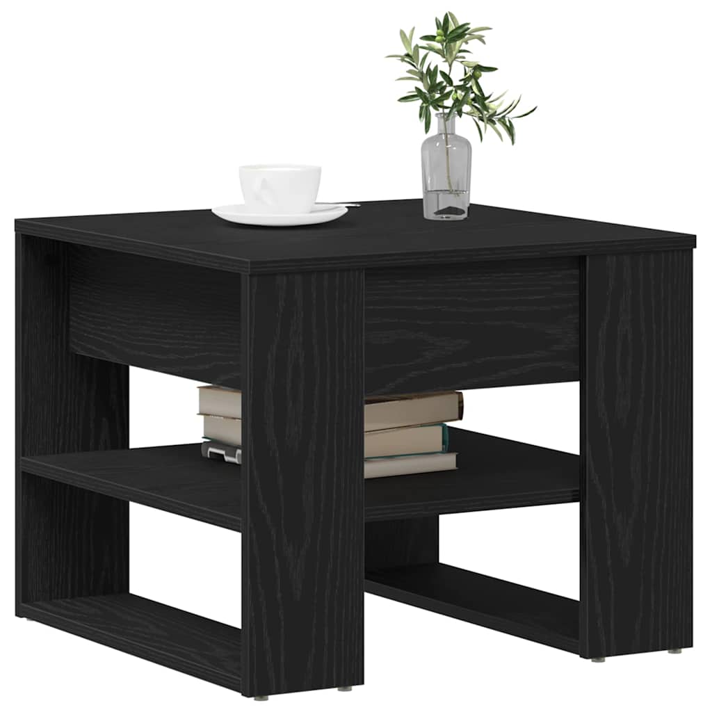 Couchtisch Schwarz Eichen-Optik 55,5 x 55 x 45 cm Holzwerkstoff