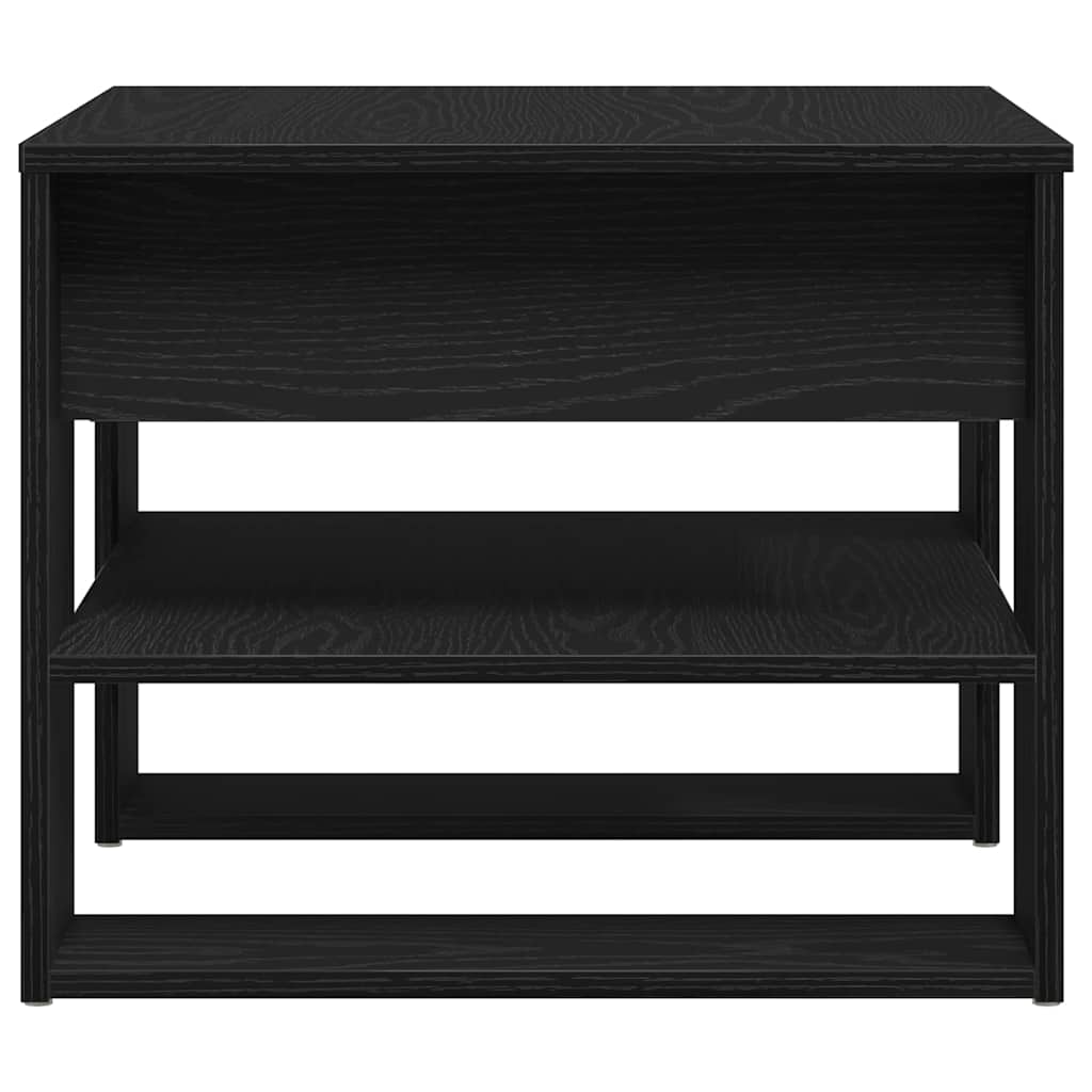 Couchtisch Schwarz Eichen-Optik 55,5 x 55 x 45 cm Holzwerkstoff