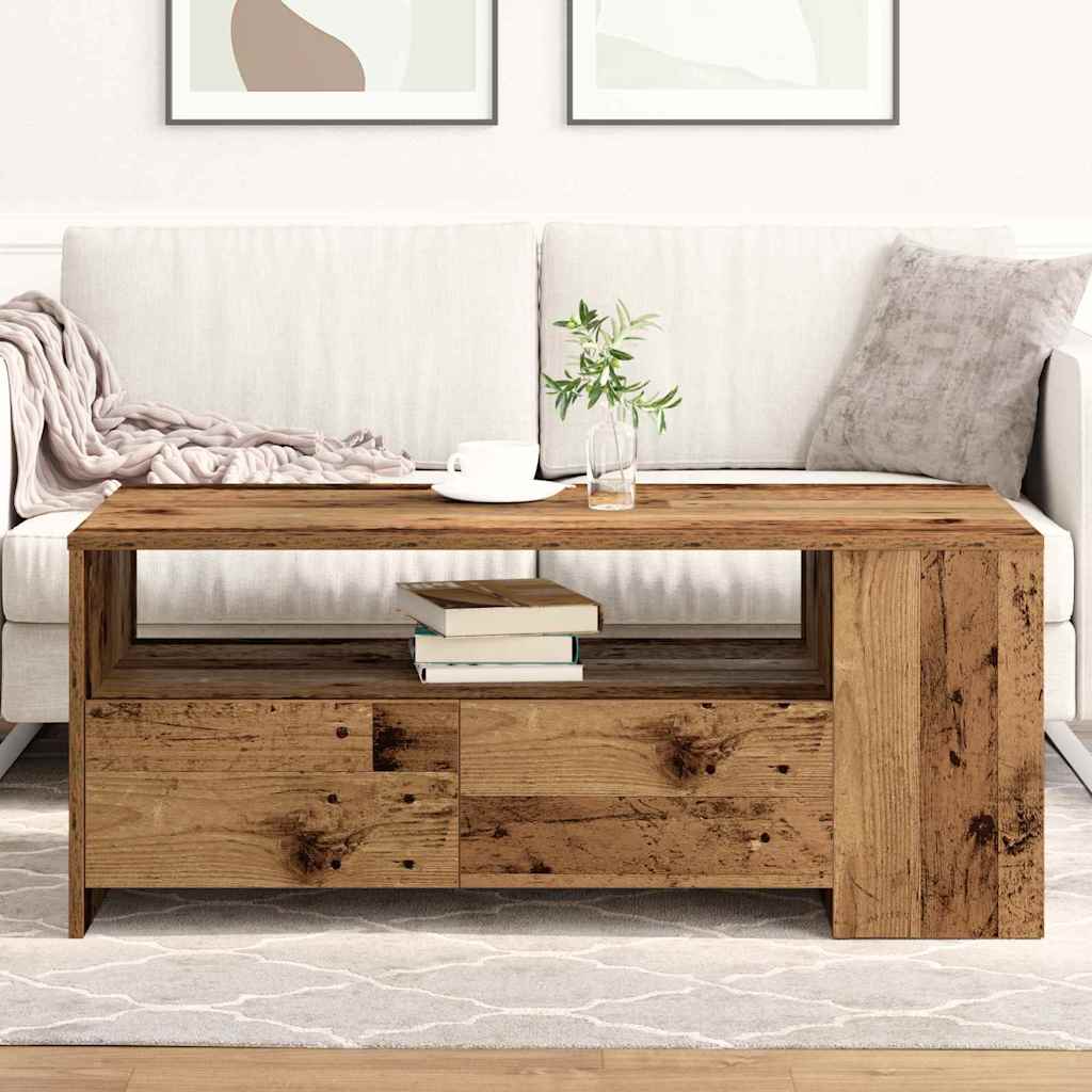 Couchtisch Altholz 102 x 55 x 43,5 cm Holzwerkstoff