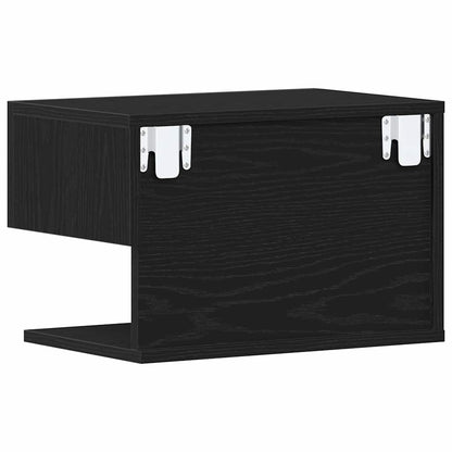 Nachttisch Schwarz Eichen-Optik 46 x 30 x 30 cm Holzwerkstoff