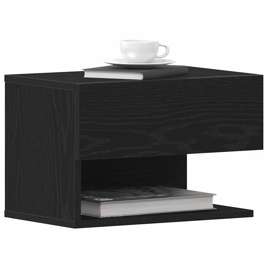 Nachttisch 2 pcs Schwarze Eiche 46 x 29,5 x 30 cm Holzwerkstoff
