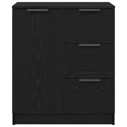 Sideboard Schwarz Eichen-Optik 60 x 30 x 70 cm Holzwerkstoff