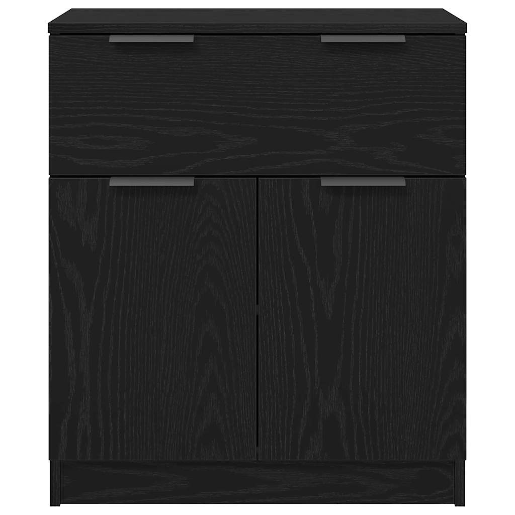 Sideboard Schwarz Eichen-Optik 60 x 30 x 70 cm Holzwerkstoff