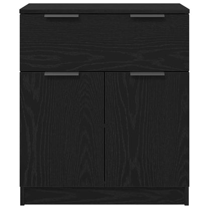 Sideboard Schwarz Eichen-Optik 60 x 30 x 70 cm Holzwerkstoff