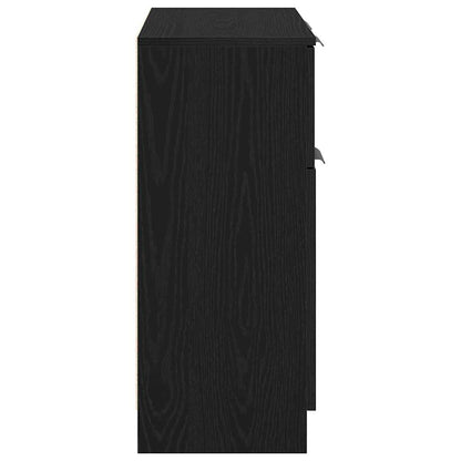 Sideboard Schwarz Eichen-Optik 60 x 30 x 70 cm Holzwerkstoff