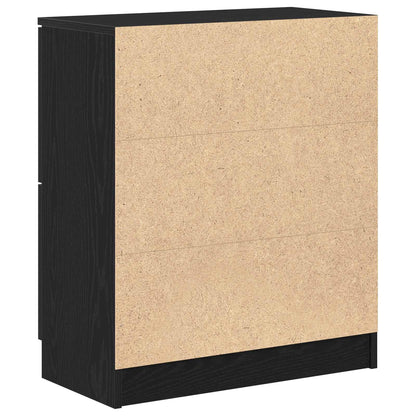 Sideboard Schwarz Eichen-Optik 60 x 30 x 70 cm Holzwerkstoff