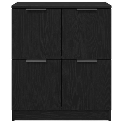 Sideboard Schwarz Eichen-Optik 60 x 30 x 70 cm Holzwerkstoff