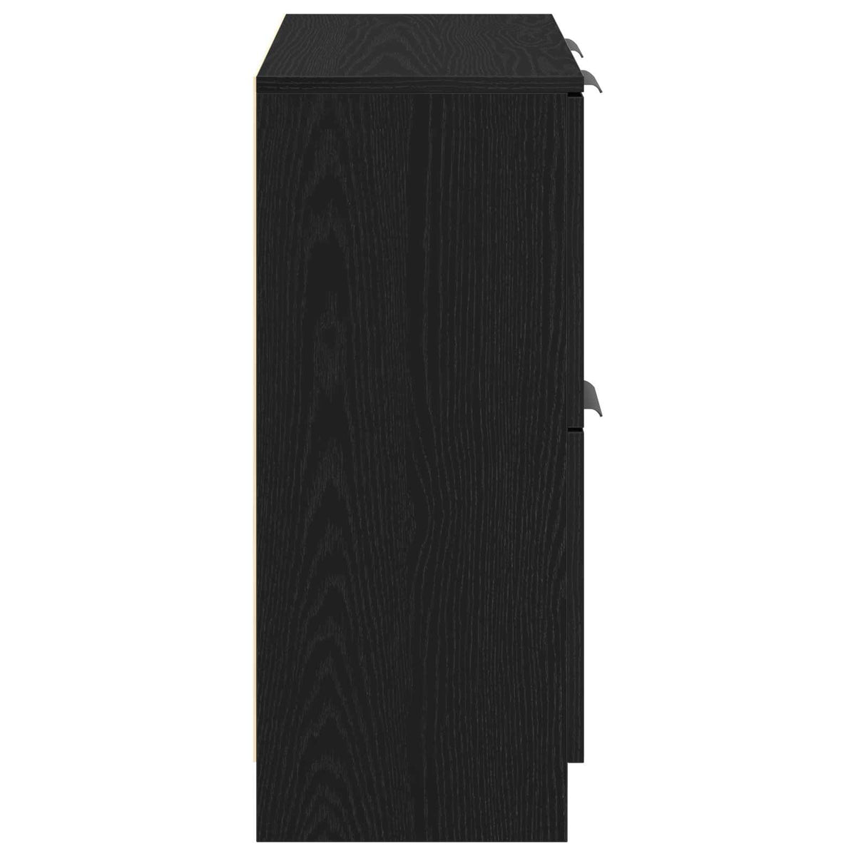 Sideboard Schwarz Eichen-Optik 60 x 30 x 70 cm Holzwerkstoff