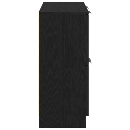 Sideboard Schwarz Eichen-Optik 60 x 30 x 70 cm Holzwerkstoff