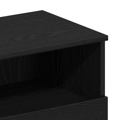 Nachttisch Schwarz Eichen-Optik 40 x 36 x 65 cm Holzwerkstoff