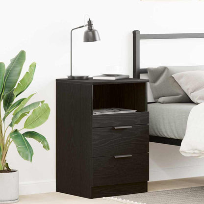 Nachttisch Schwarz Eichen-Optik 40 x 36 x 65 cm Holzwerkstoff