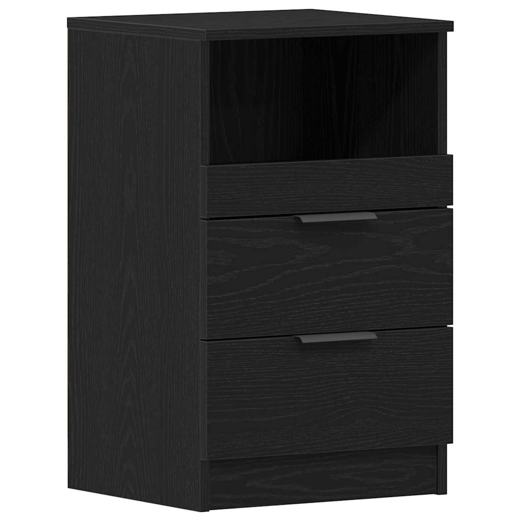 Nachttisch Schwarz Eichen-Optik 40 x 36 x 65 cm Holzwerkstoff