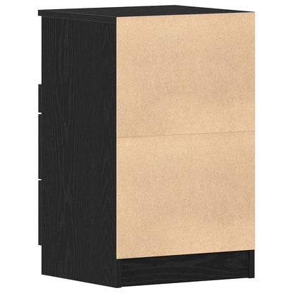 Nachttisch Schwarz Eichen-Optik 40 x 36 x 65 cm Holzwerkstoff