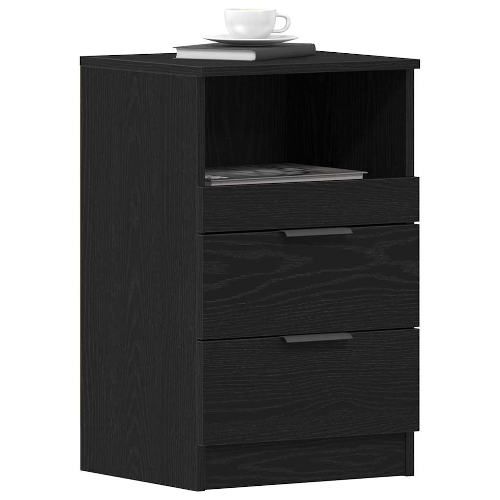 Nachttisch Schwarz Eichen-Optik 40 x 36 x 65 cm Holzwerkstoff
