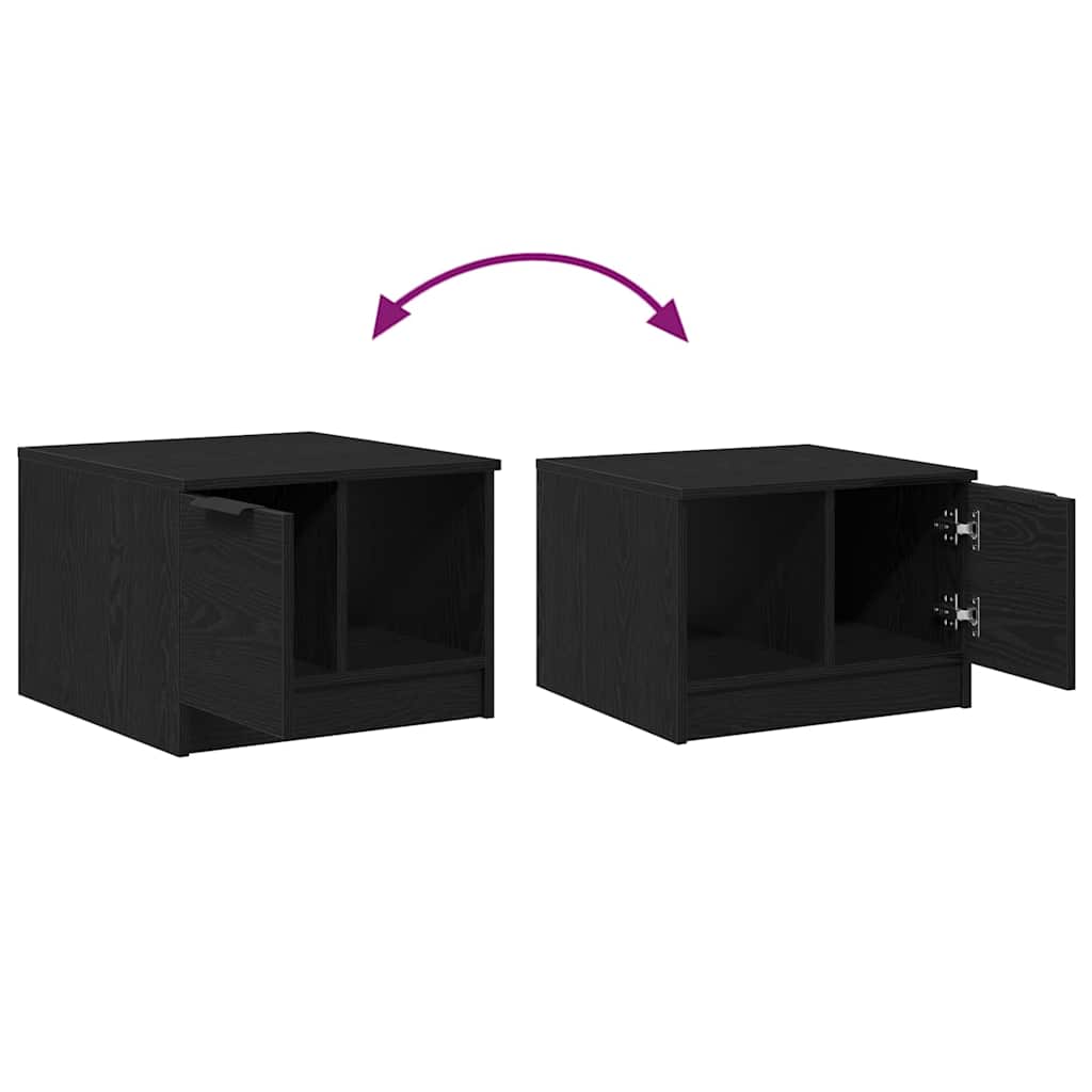 Couchtisch Schwarz Eichen-Optik 50 x 50 x 36 cm Holzwerkstoff