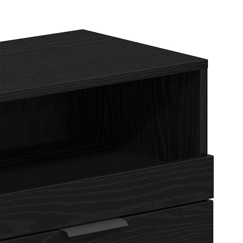 TV-Schränk 150 x 33,5 x 45 cm Schwarz Eichen-Optik