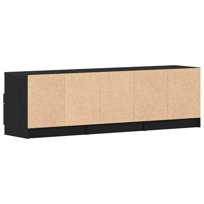 TV-Schränk 150 x 33,5 x 45 cm Schwarz Eichen-Optik