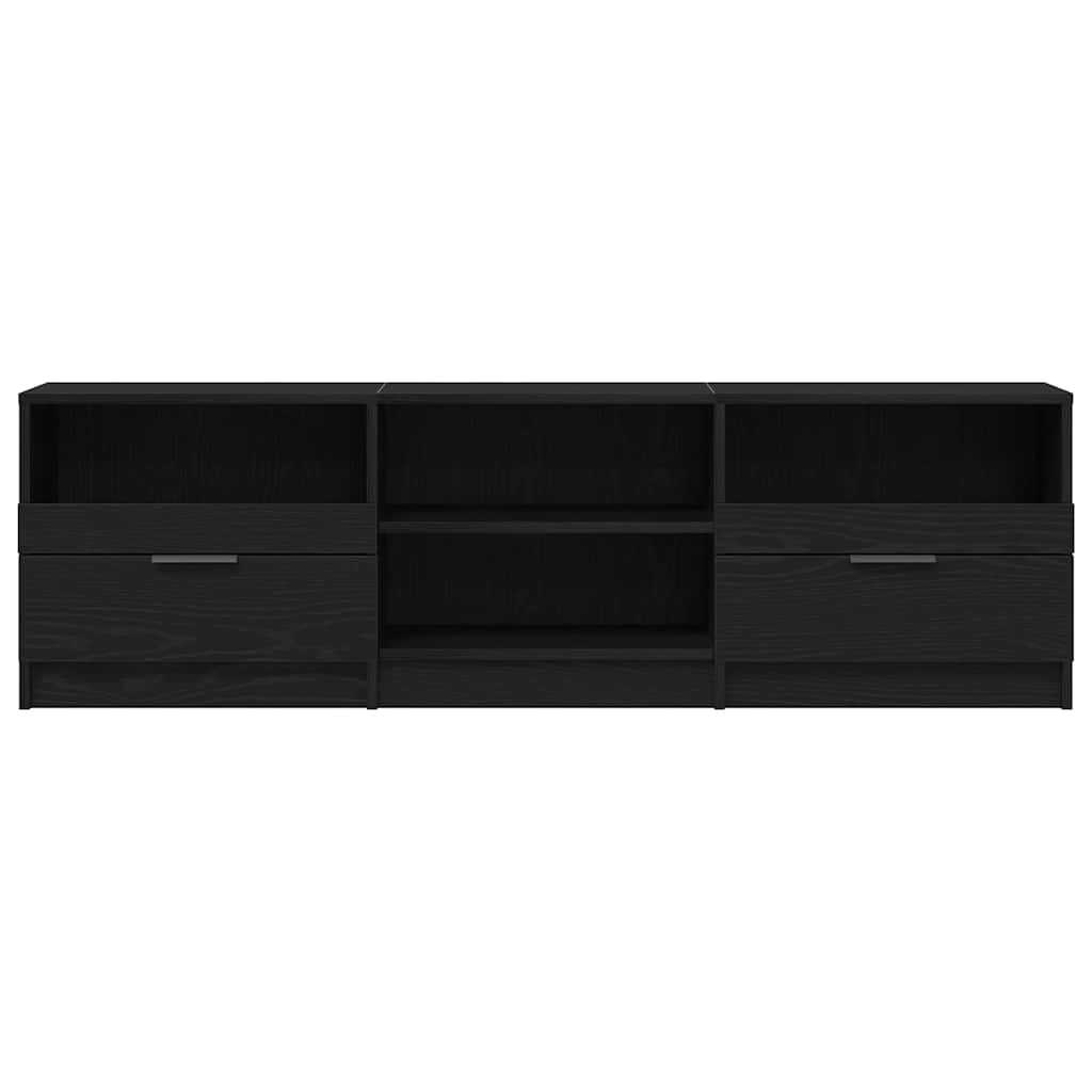 TV-Schränk 150 x 33,5 x 45 cm Schwarz Eichen-Optik