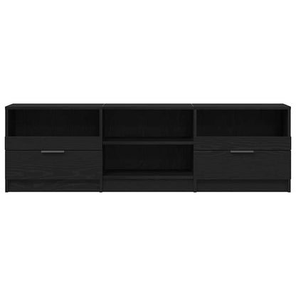 TV-Schränk 150 x 33,5 x 45 cm Schwarz Eichen-Optik