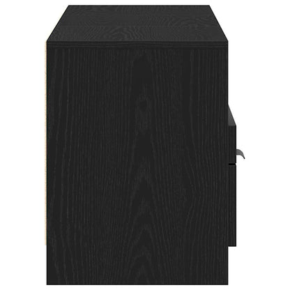 TV-Schränk 150 x 33,5 x 45 cm Schwarz Eichen-Optik