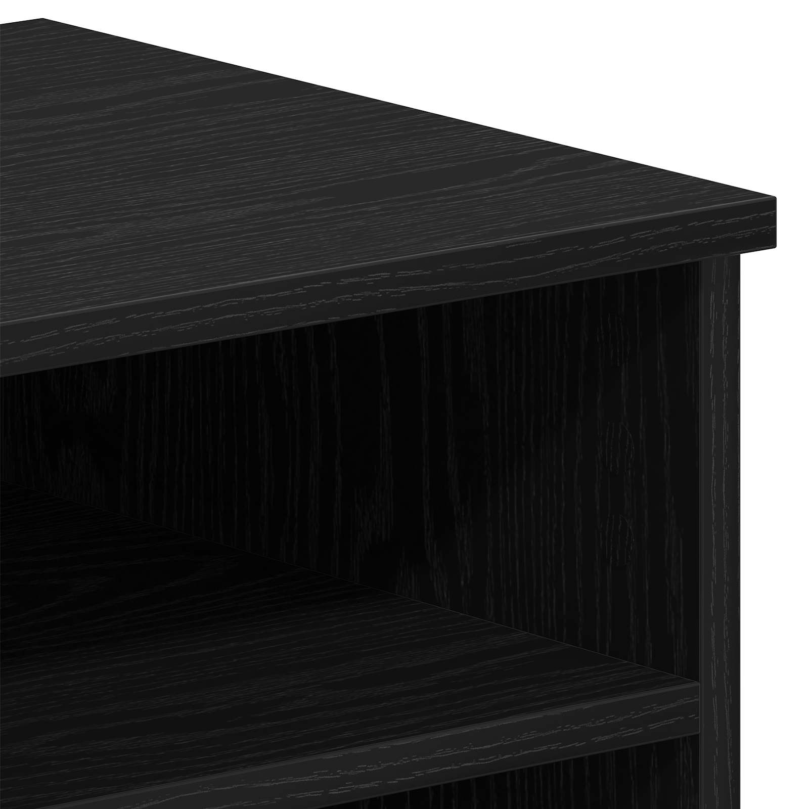 TV-Schränk 80 x 35 x 36,5 cm Schwarz Eichen-Optik Holzwerkstoff