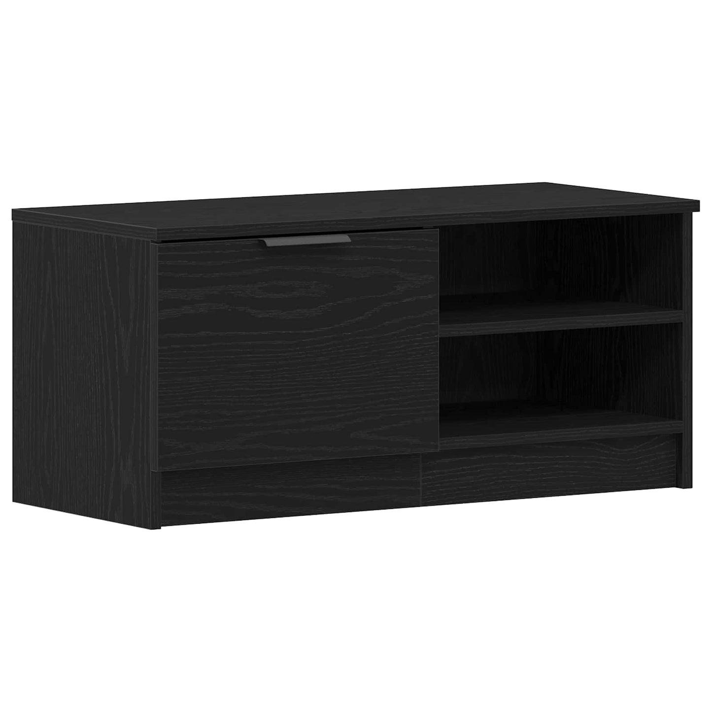 TV-Schränk 80 x 35 x 36,5 cm Schwarz Eichen-Optik Holzwerkstoff
