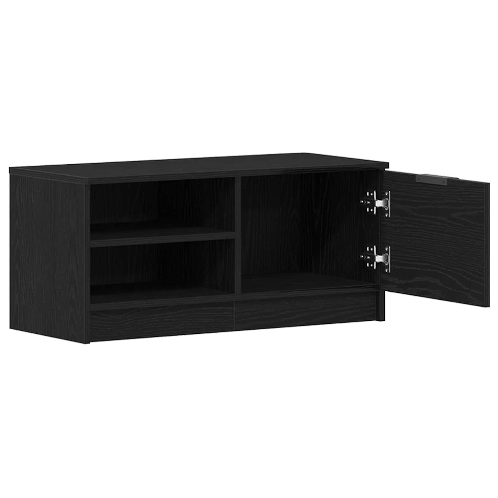 TV-Schränk 80 x 35 x 36,5 cm Schwarz Eichen-Optik Holzwerkstoff
