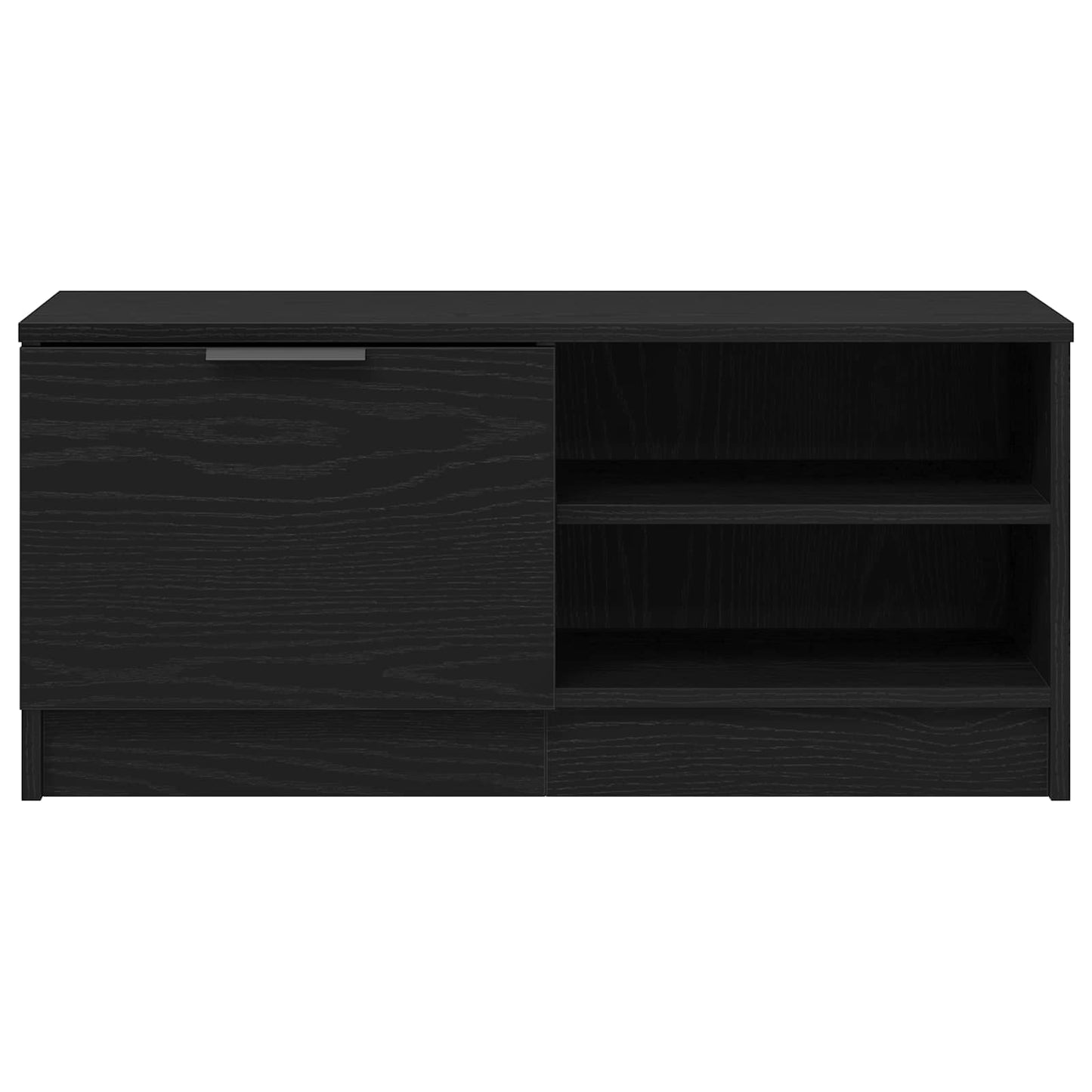 TV-Schränk 80 x 35 x 36,5 cm Schwarz Eichen-Optik Holzwerkstoff