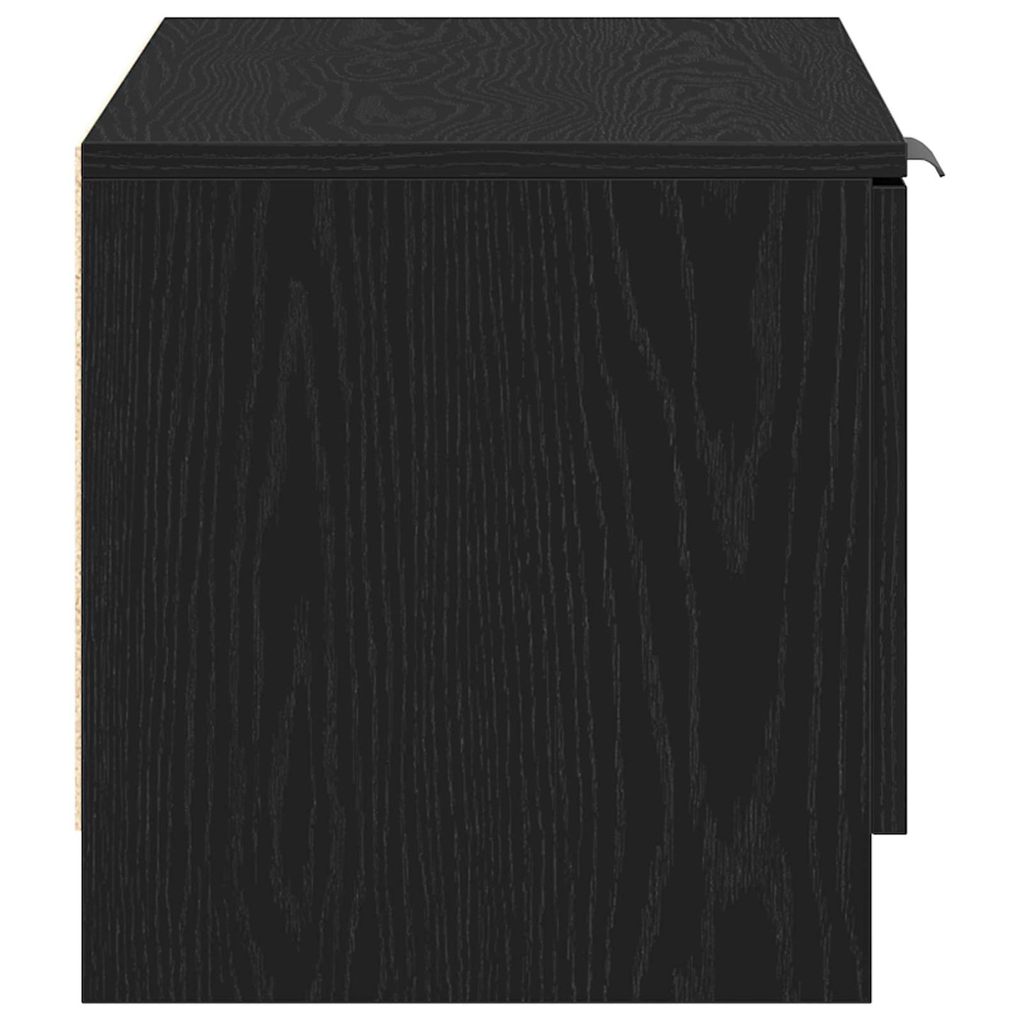 TV-Schränk 80 x 35 x 36,5 cm Schwarz Eichen-Optik Holzwerkstoff
