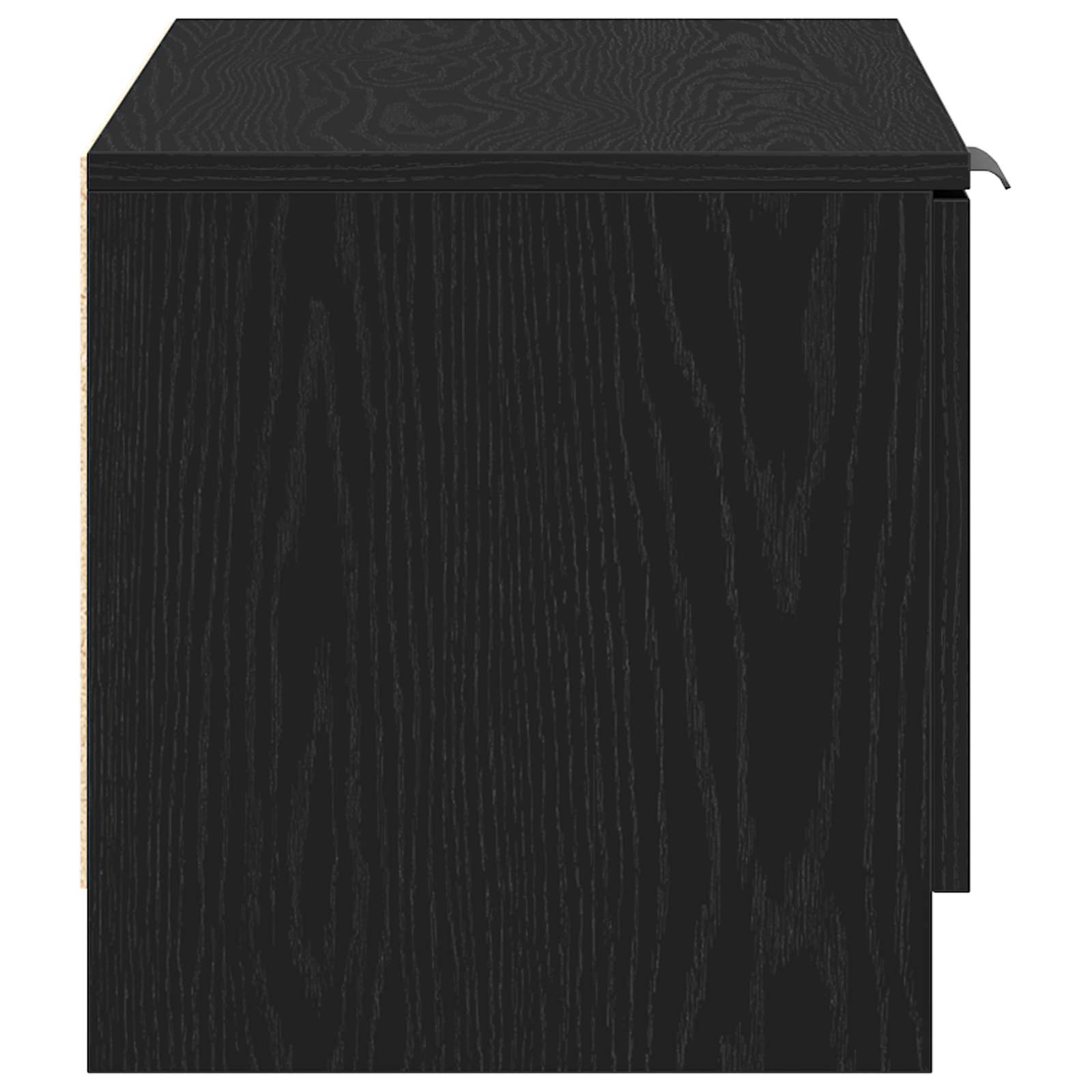 TV-Schränk 80 x 35 x 36,5 cm Schwarz Eichen-Optik Holzwerkstoff