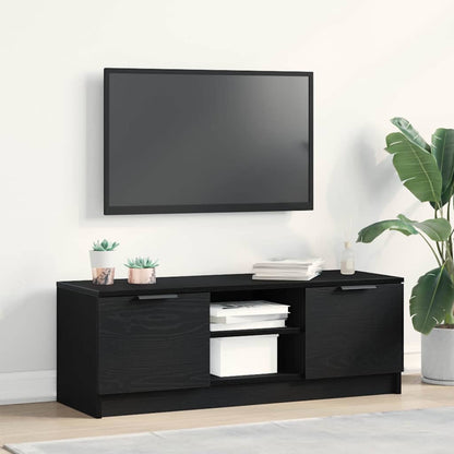 TV-Schränk 102 x 32 x 35,5 cm Schwarz Eichen-Optik