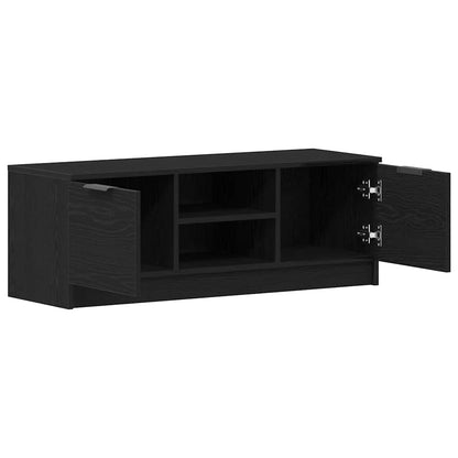 TV-Schränk 102 x 32 x 35,5 cm Schwarz Eichen-Optik