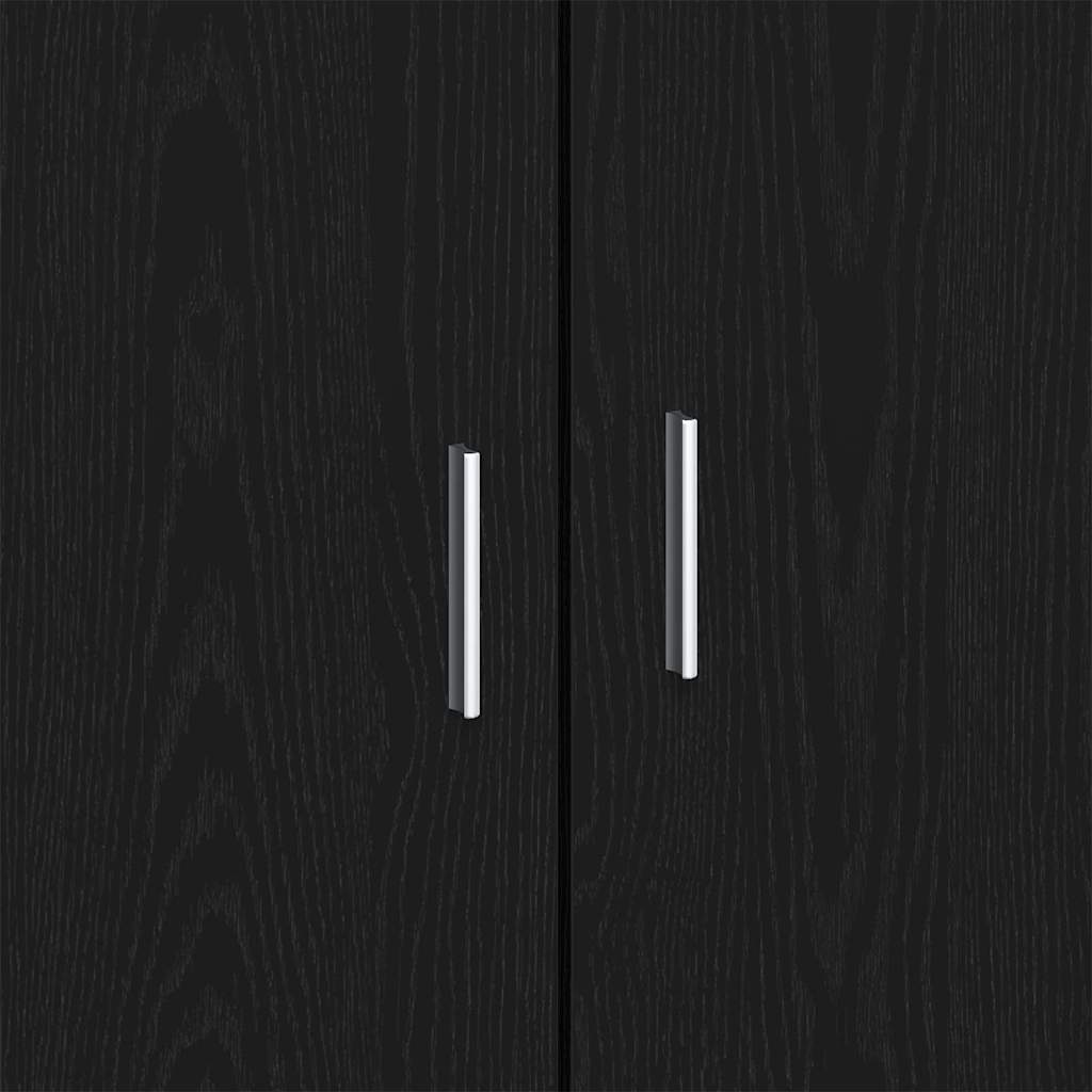 Sideboard Schwarz Eichen-Optik 80 x 40 x 75 cm Holzwerkstoff