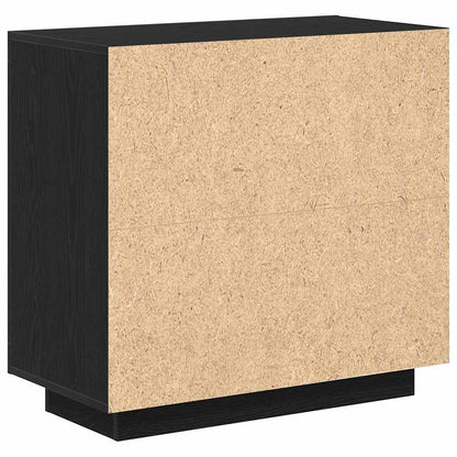 Sideboard Schwarz Eichen-Optik 80 x 40 x 75 cm Holzwerkstoff