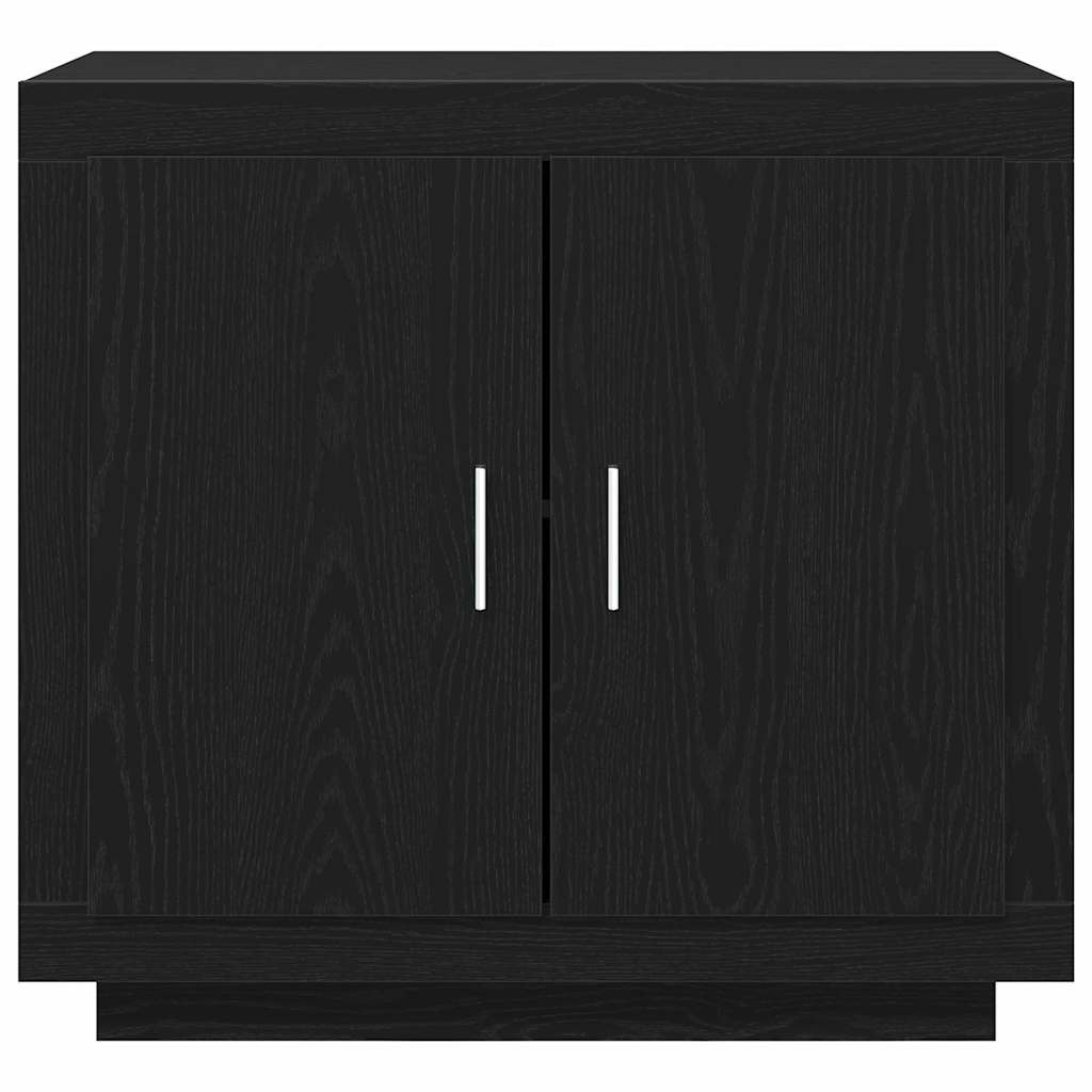 Sideboard Schwarz Eichen-Optik 80 x 40 x 75 cm Holzwerkstoff