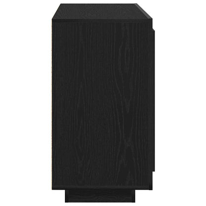 Sideboard Schwarz Eichen-Optik 80 x 40 x 75 cm Holzwerkstoff