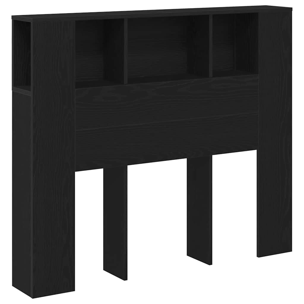 Kopfteil Schrank Schwarz Eichen-Optik Holzwerkstoff