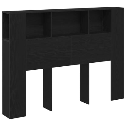 Kopfteil Schrank Schwarz Eichen-Optik Holzwerkstoff