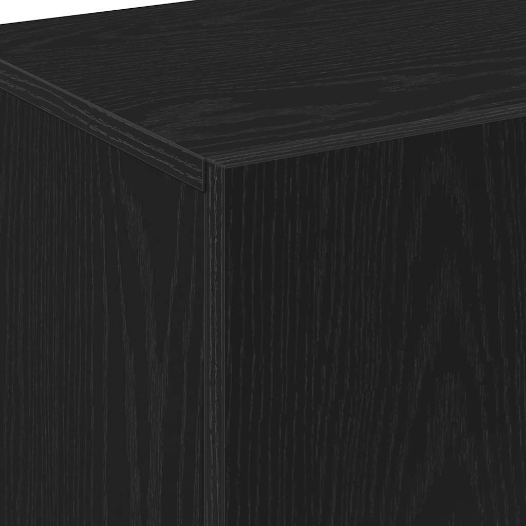 Highboard Schwarz Eichen-Optik 70 x 31 x 115 cm Holzwerkstoff