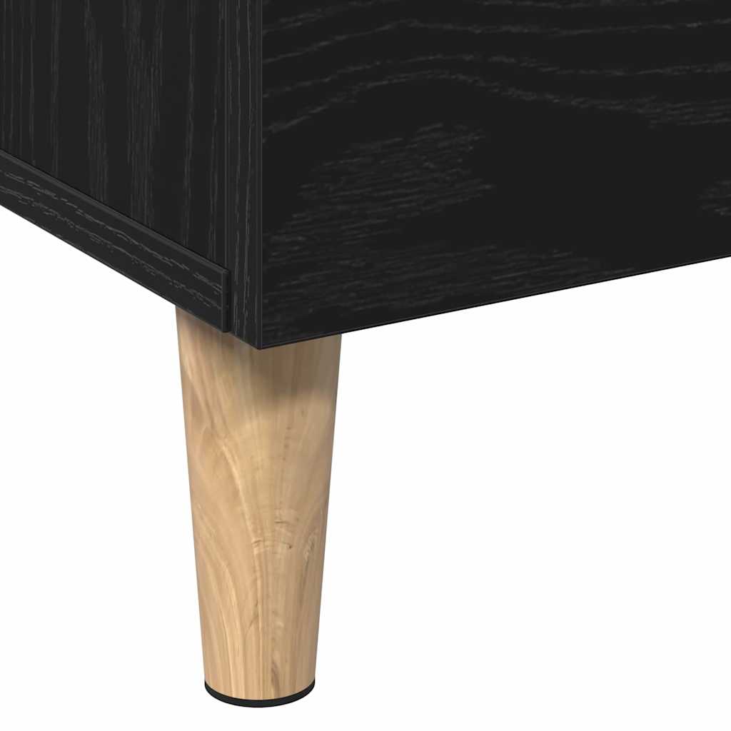 Highboard Schwarz Eichen-Optik 70 x 31 x 115 cm Holzwerkstoff